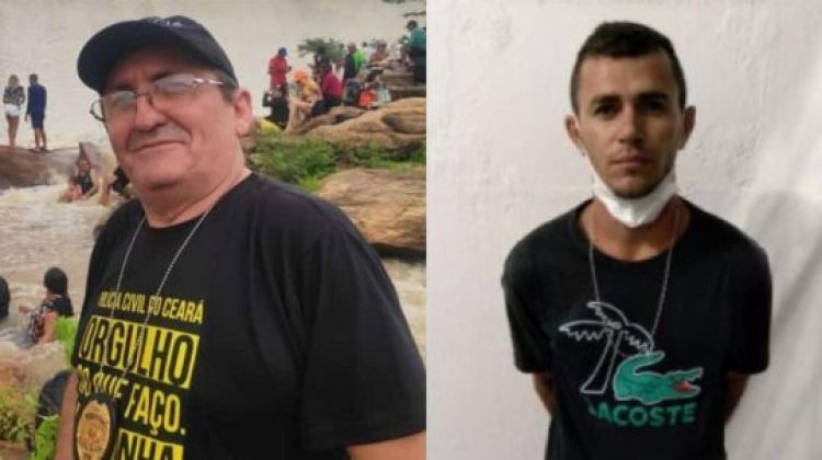 Aloísio Alves Lima Amorim e o suspeito. Fonte: Diariodonordeste