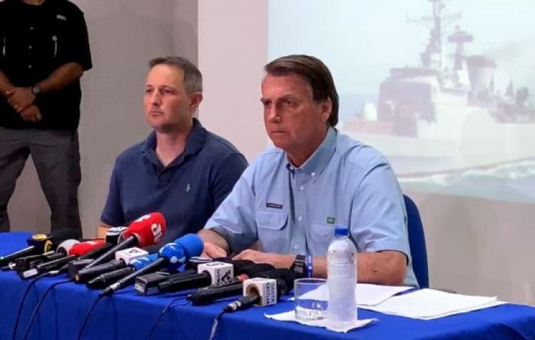 Presidente deu entrevista durante coletiva de imprensa neste domingo (27) — Foto: Reprodução