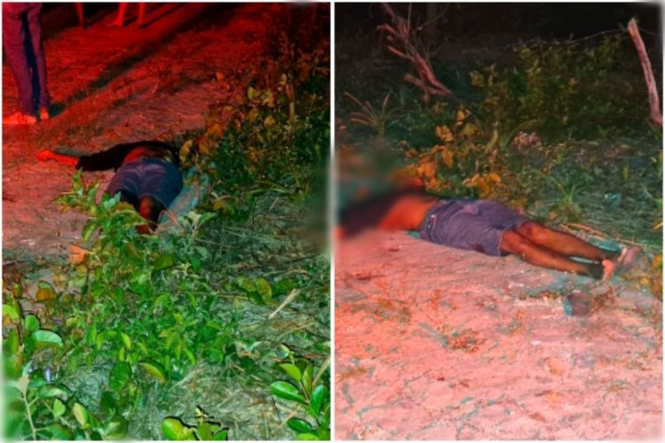 Homem é morto a tiros e tem rosto desfigurado/ Fotos: RevistaOpnião   