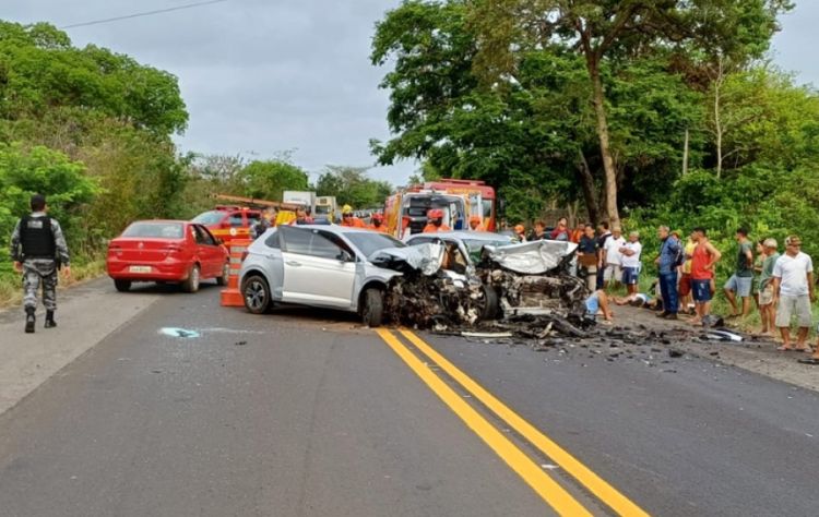 Grave acidente na BR-343 entre Altos e Teresina , em 2024 -  Foto: Foto: Ascom/PRF