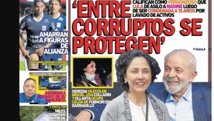  Capa do jornal 'Diario Trome' 