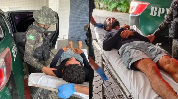 Homem é encontrado após desaparecer dentro de floresta. — Foto: Divulgação/BPMA