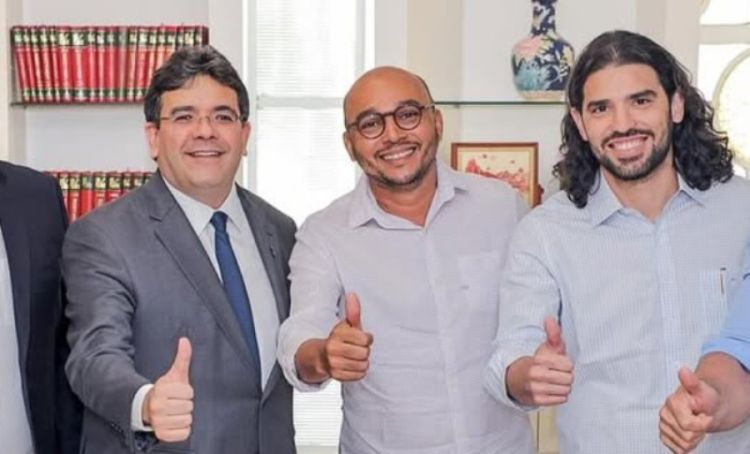 Governador Rafael, Zé Filho e seu vice-prefeito Eufra?sio Neto. Foto: Divulgação