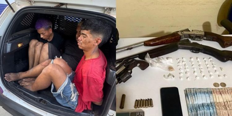 Suspeitos presos pela PM em Boa Hora - Foto: PM-PI