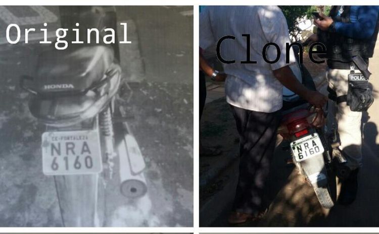 Veículos são similares e tinham a mesma placa, mas era um clone, descoberto pela polícia. Com informações da PRF