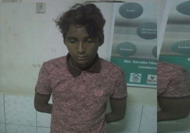 Suspeito preso. Foto: Longah